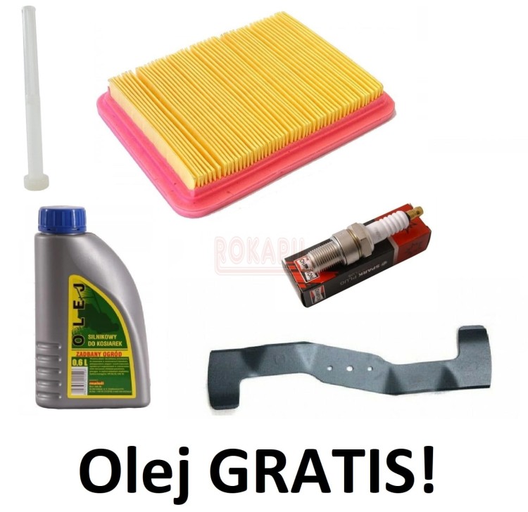 Filtr powietrza, filtr paliwa,nóż, świeca, olej kosiarki OLEO-MAC G 53 TKE COMFORT PLUS.jpg