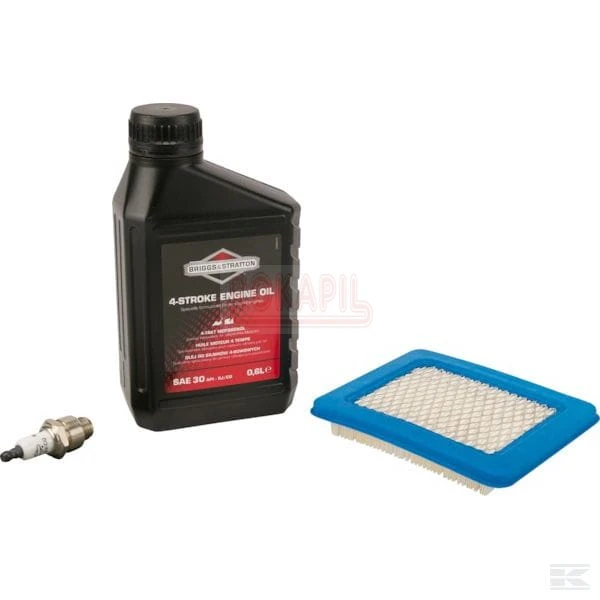 Zestaw Briggs &amp; Stratton 625E,650E,675, Quantum 3,5-5 HP - filtr + świeca + olej 0,6L.jpg