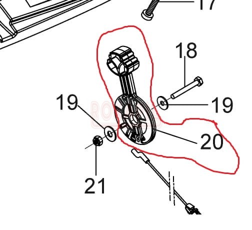 Dźwignia gazu kosiarki Oleo-Mac MAX 48 TK ALLROAD ALU - część ORYGINALNA !.jpg