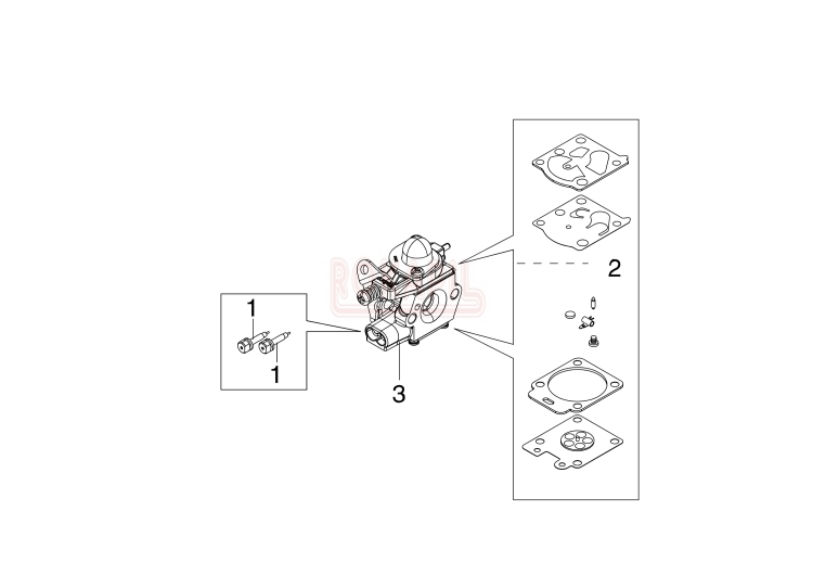 Gaźnik, zestaw naprawczy, śruba regulacyjna - Kosy spalinowej Oleo-Mac - BC 550 MASTER PPROFI - schemat.PNG
