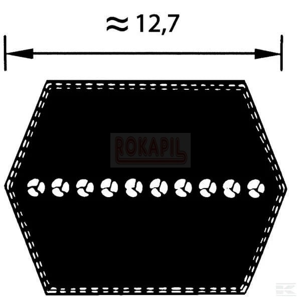 Pasek napędu noży kosiarki traktorka ogrodowego 84 12,5 KM, 84 14,5 KH, 91 C 11,5M, 91PLUS 14,5KH, 93 16K, 93C 13,5H OLEO-MAC - ZAMIENNIK! .jpg