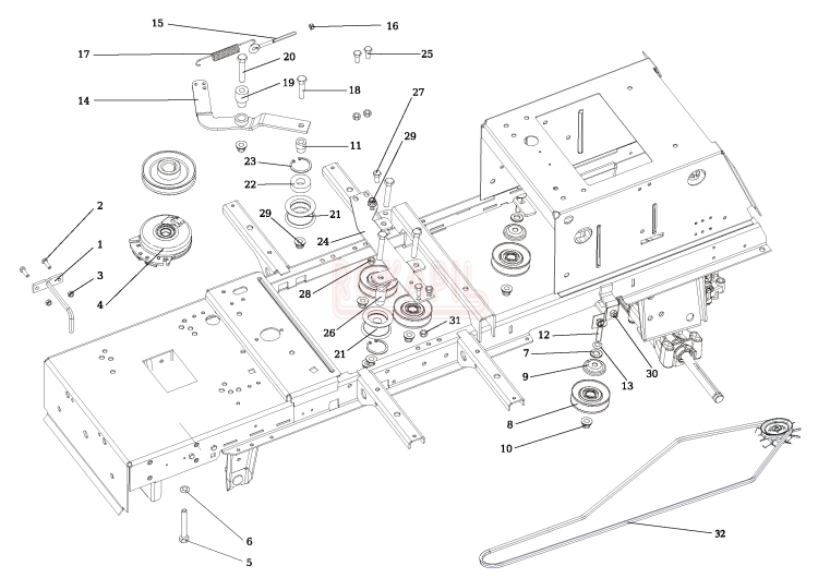 Pasek napędu jazdy kosiarki  traktorka ogrodowego 106 22 H OLEO-MAC- część ORYGINALNA!.jpg