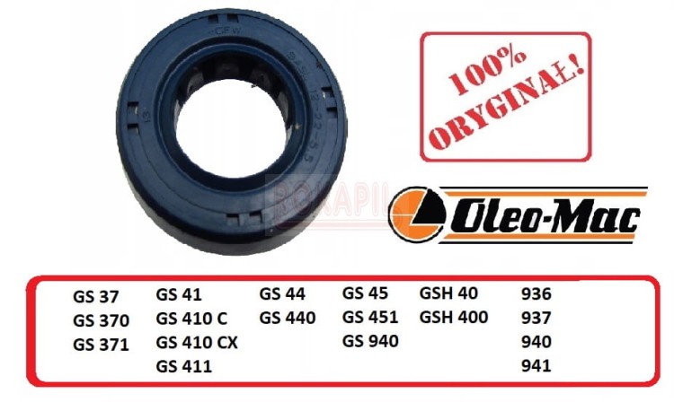 Uszczelniacz wału korbowego pilarki piły oleo-mac GS 37, GS 370, GS 371, GS 41, GS410C, GS10CX, GS 411, GS 44, GS 440, GS 45, GS 451, GS 940, GSH 40, GSH 400 część oryginalna.jpg