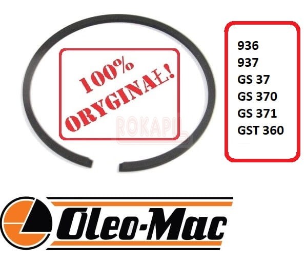 Pierścień tłoka pilarki Oleo-Mac 936, 937, GS 37, GS 370, GS 371, GST 360 - część ORYGINALNA !.jpg