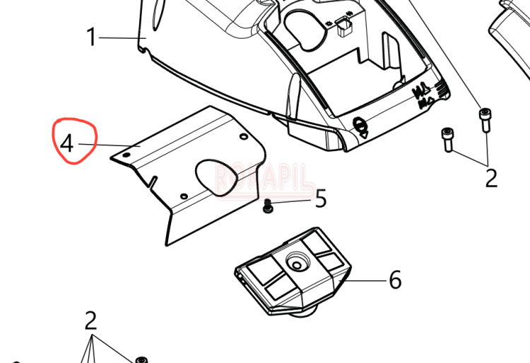 Osłona pilarki Oleo-Mac GSH 510, GHS 560 (50310170R) część oryginalna!.png
