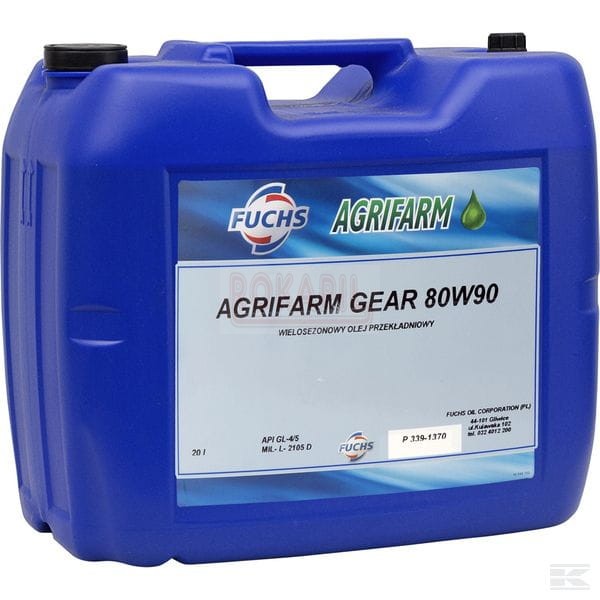 Olej Agrifarm Gear 80W90, 20 l olej przekłądniowy maszyny rolnicze, traktory, kombajny, ciągniki.jpg