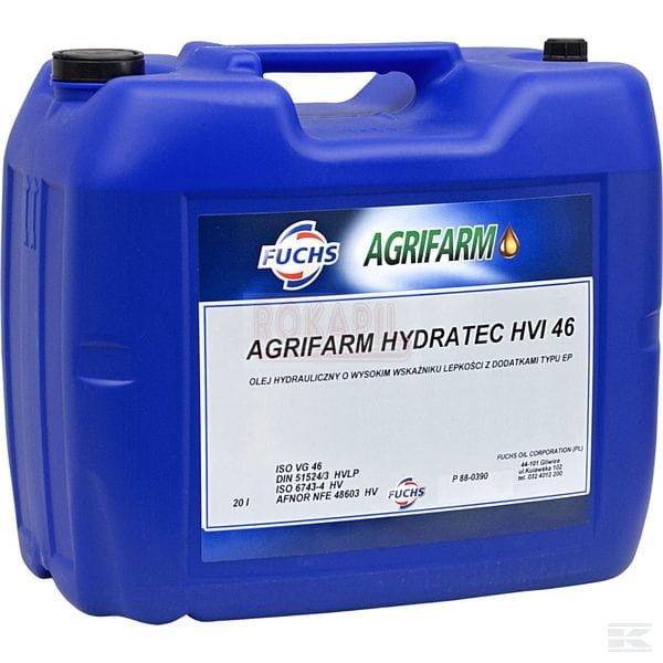 Olej Agrifarm Hydratec HVI 46 to olej typu HVLP zastosowanie- układ obiegowy, układ smarowania łożysk.jpg