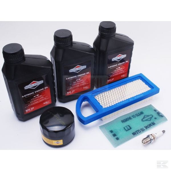 Zestaw do konserwacji MODEL 28  MODEL 31 IC? OHV 14.5 ? 18.5HP z pionowym wałem 3x olej, świeca, filtr powietrza, przedfiltr, filtr oleju.jpg