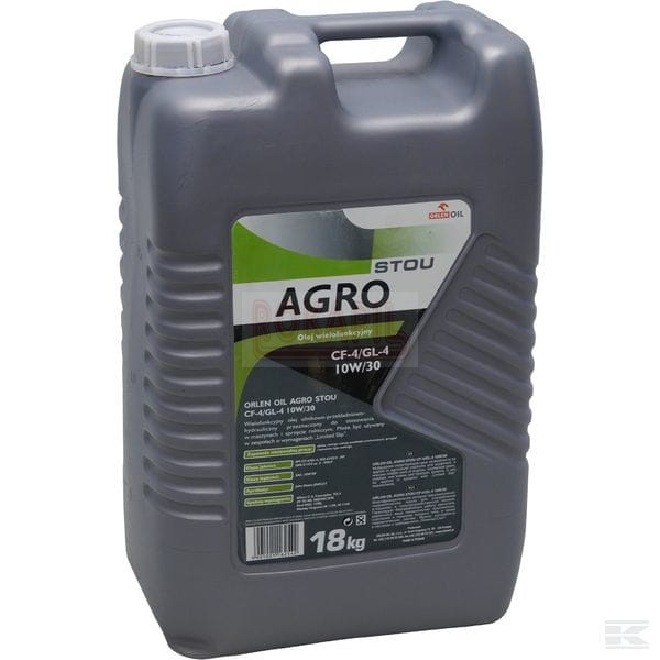 Olej Agro Stou 10W30, 20 l wielofunkcyjny olej do sprzętu rolniczego, traktorów, ciągników, kombajnów, smarowanie silników, przekładnim sprzęgieł , whamulcy w systemie hydraulicznym.jpg