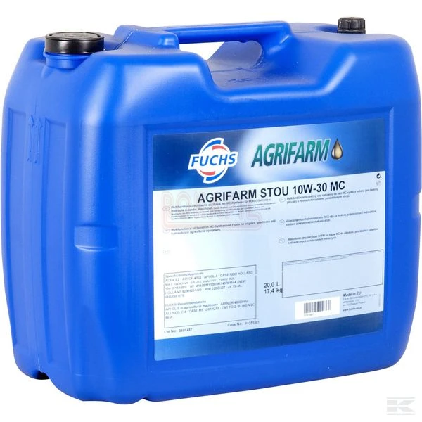 Olej Agrifarm Stou 10W30 MC, 20 l olej silnikowy, przekładniowy, hydrauliczny, uniwersalny.jpg