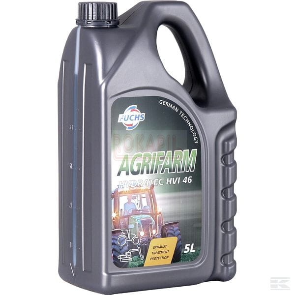 Olej Agrifarm Hydratec HVI 46 to olej typu HVLP,  układy obiegowe i układy smarowania łożysk, gdzie wymagany jest wysokiej jakości olej klasy HVLP o szerokim zakresie temperatur. .jpg