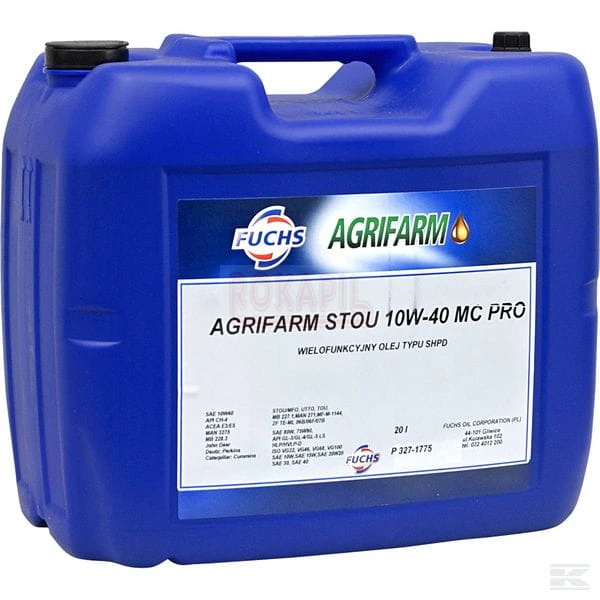 Olej Agrifarm Stou 10W40 MC PRO, 20 l wielofunkcyjny, uniwersalny olej do silników, przekładniowy, hydrauliczny, układy hamulcowe, w ciągnikach, kombajnach, maszynach rolniczych.jpg