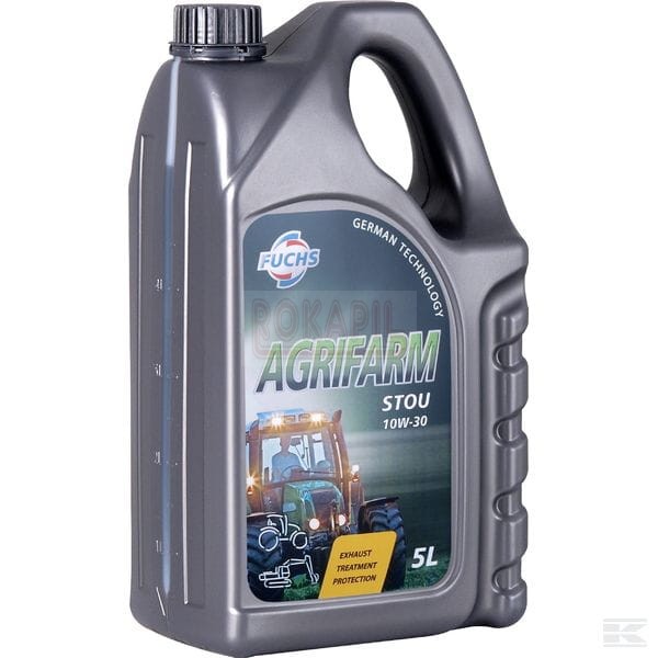 Olej Agrifarm Stou 10W30, 5 l wileofunkcyjny olej, w silnikach, skrzyniach biegów, hamulcach, sprzęgłach, układach hydraulicznych maszyn rolniczych, ciągniki, traktory, kombajny.jpg