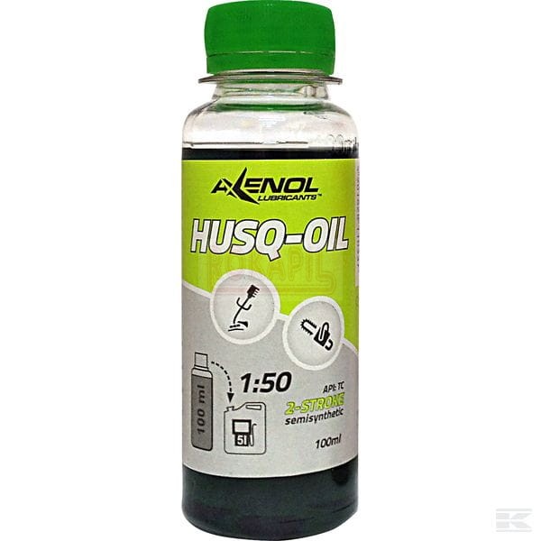Olej do mieszanki paliwa, do dwusuwów, zielony, 100ml  do pilarki, kosy, wiertnicy, stihl, oleomac, husqvarna, nac, ryobi, powerperformance, harder. Tani olej do dwusuwów .jpg