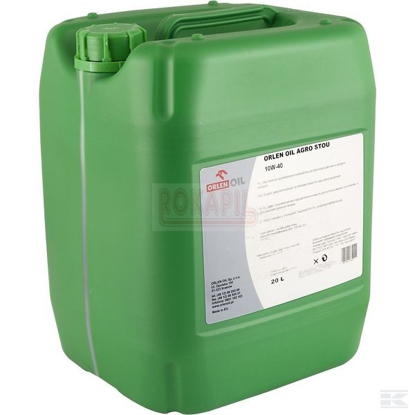Olej Agro Stou 10W40, 20 l uniwersalny olej silnikowo-przekładniowo-hydrauliczny do sprzętu rolniczego.jpg