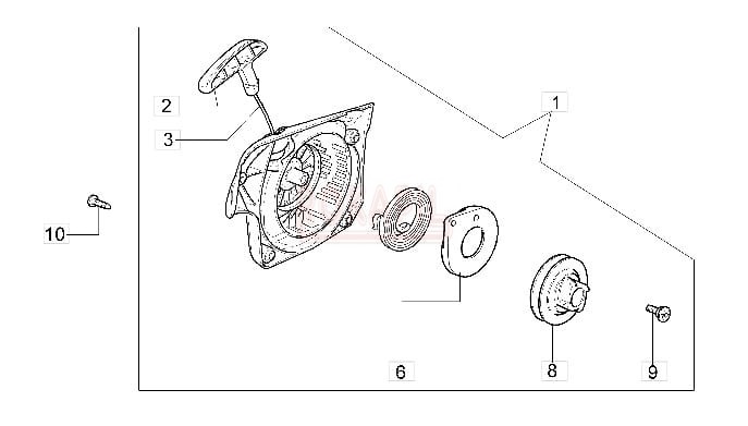 Rozrusznik pilarki spalinowej OleoMAc 937 schemat.jpg